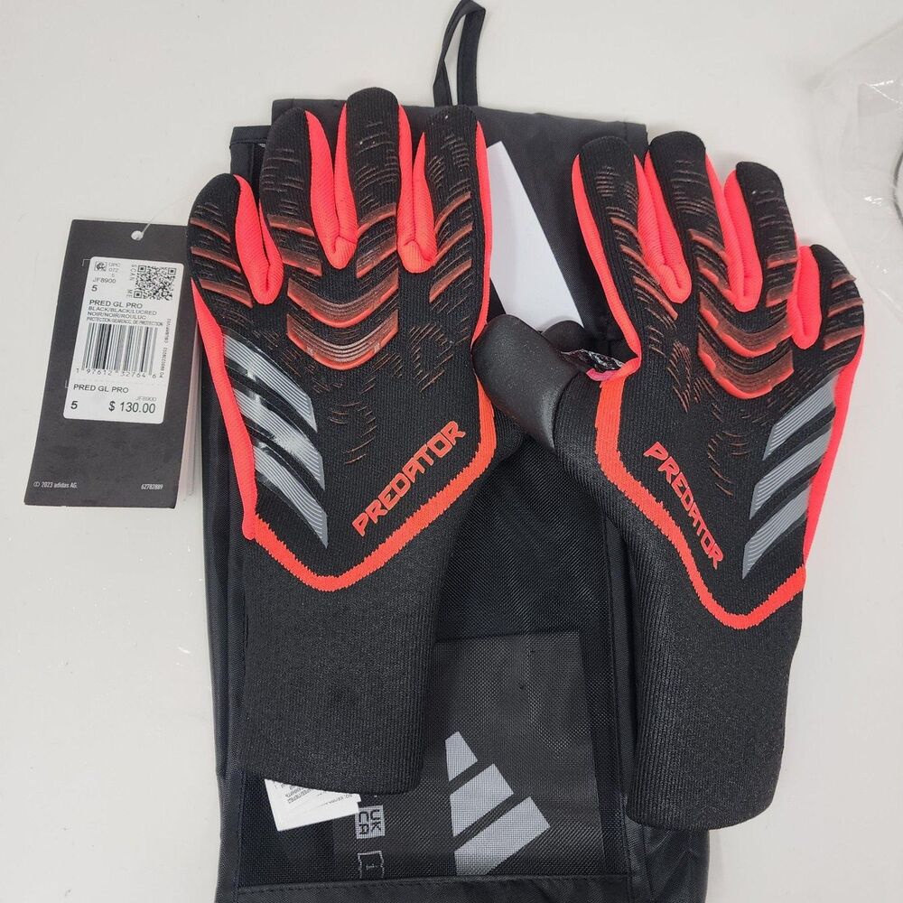 Adidas Predator GL Pro Soccer Goalkeeper Gloves Size 5.5 URG 2.0 Black Red New